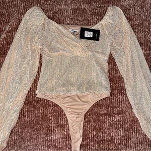 Never worn Iridescent sequin top , size large